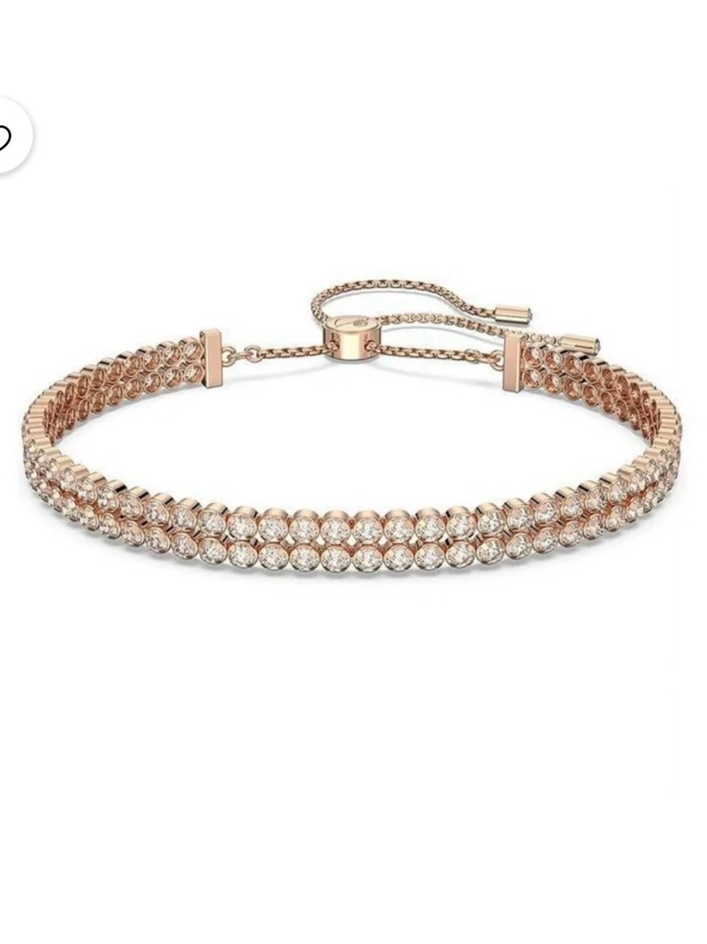 Swarovski Rose Gold Crystal Tennis Bracelet Set